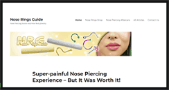 Desktop Screenshot of nose-rings-guide.com