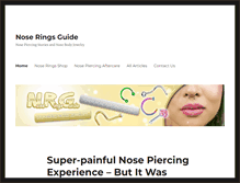 Tablet Screenshot of nose-rings-guide.com